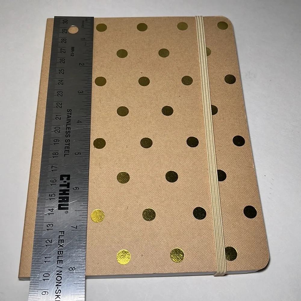 BRAND NEW Sugar Paper gold polka dots planner notebook daily agenda journal